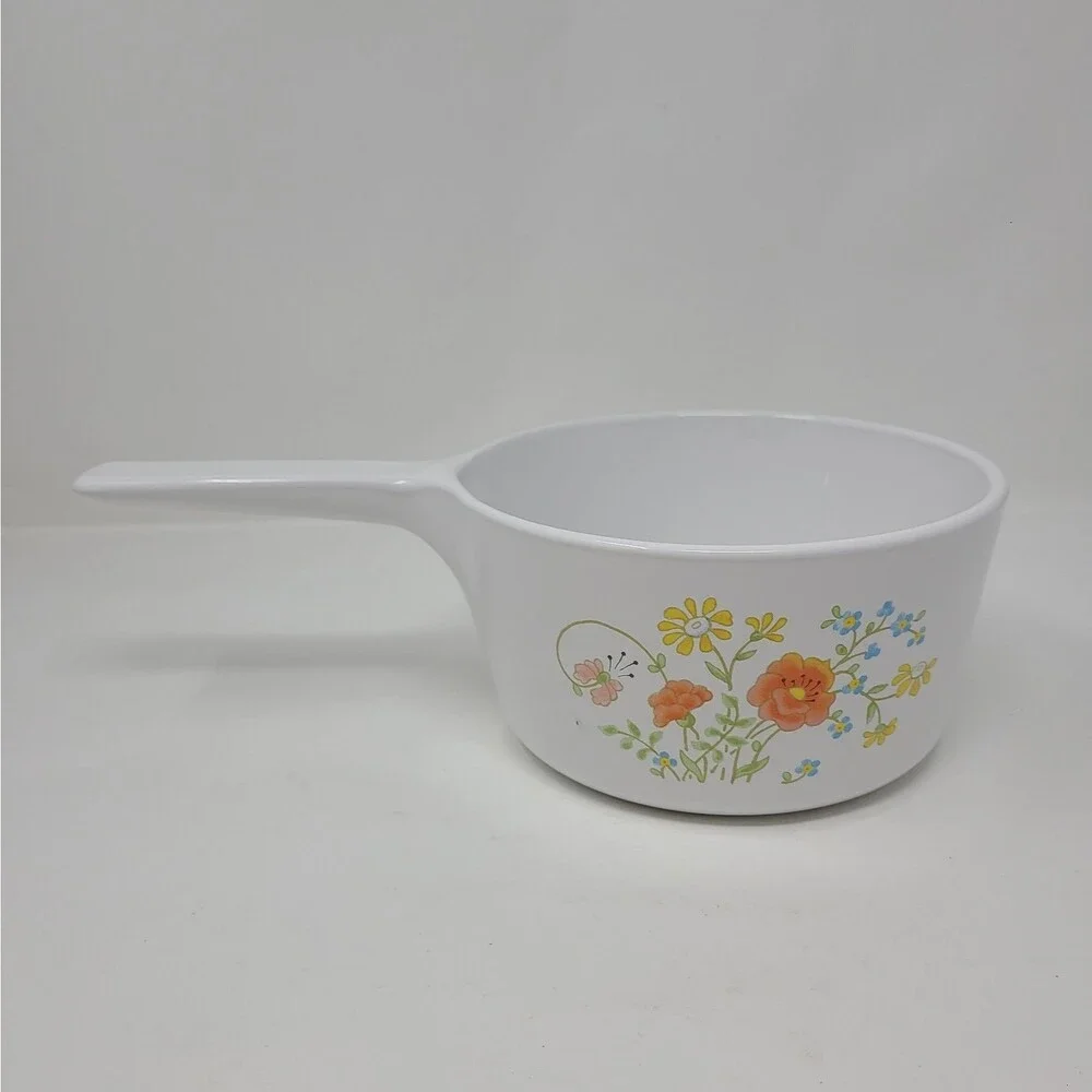 Vintage Corning Ware Wildflower Range Toppers Saucepan 1.5 QT